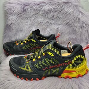 La Sportiva Bushido II GTX Mens 14 Gore-Tex Black Yellow Trail Running